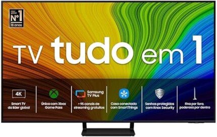 Samsung Smart TV 85 polegadas QLED 4K 85Q70D 2024, Tecnologia de Pontos Quânticos, Processador com AI, Painel até 120Hz, Design AirSlim 85"